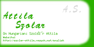 attila szolar business card